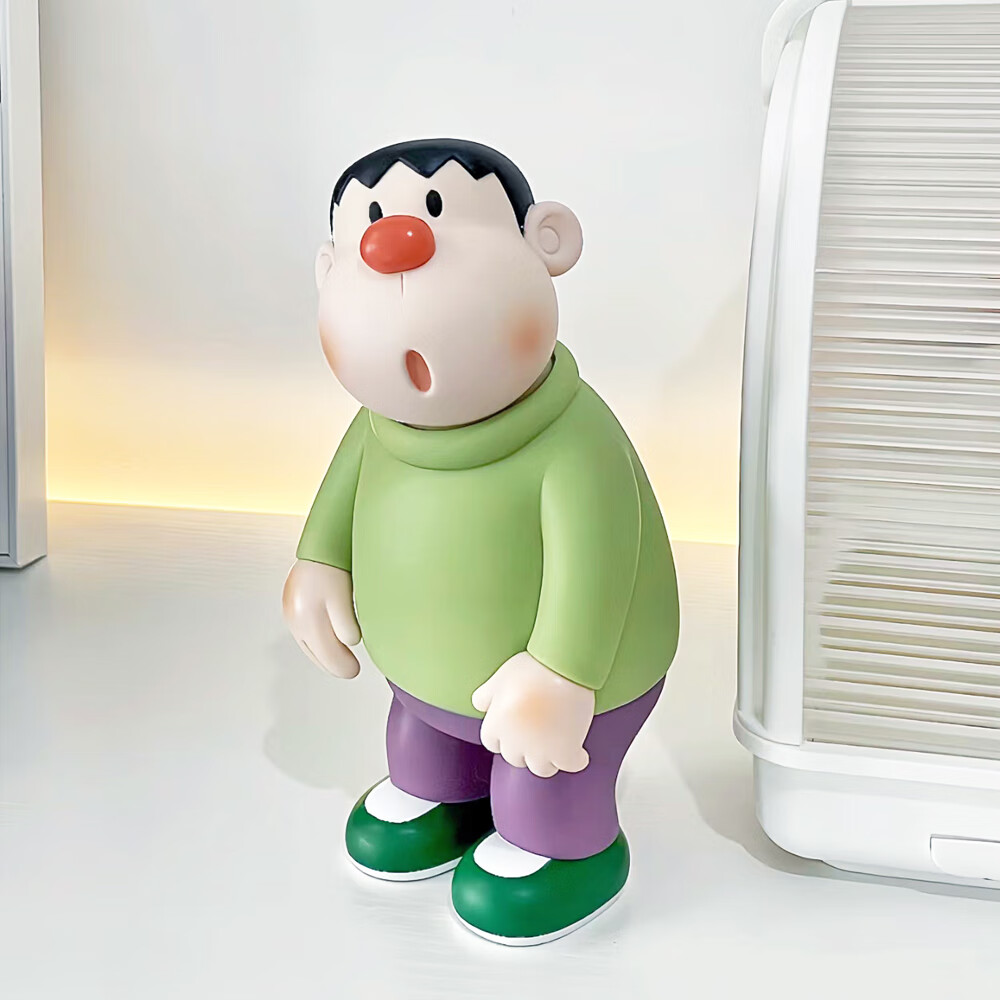 臻智安胖虎手办哆啦a梦机器猫叮当蓝胖子玩偶技安初登场潮玩桌面摆件