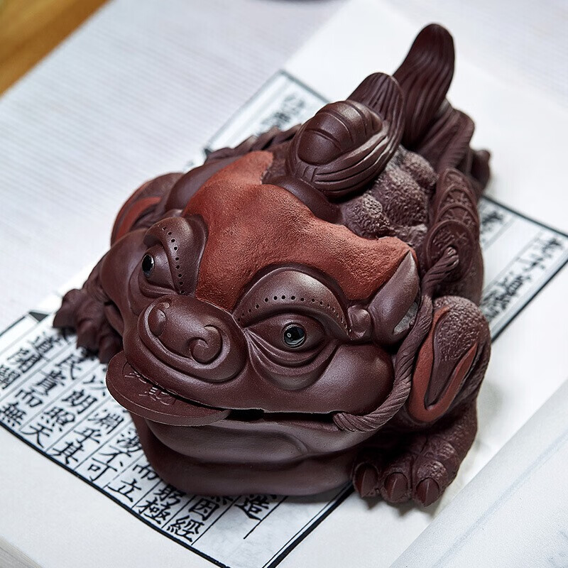 尊壺 紫砂茶寵金蟾可養(yǎng)金蟾蜍精品創(chuàng)意擺件茶具配件