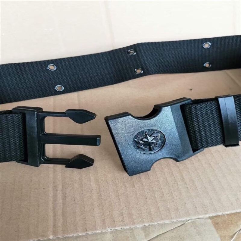 消防指挥员新式编织外腰带战术外腰带男作训腰带 黑色 125cm