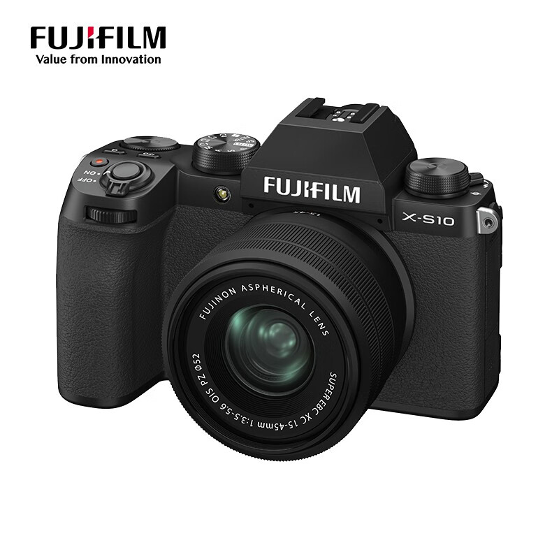 富士（FUJIFILM）X-S10 微单相机 15-45mm套机 2610万像素 五轴防抖 翻转屏 漂白模式 