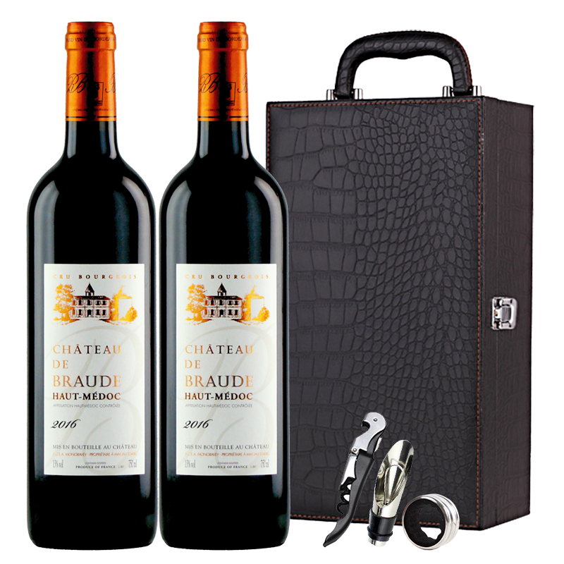 上梅多克产区hautmedoc中级庄百德古堡braude法国波尔多进口红酒干红