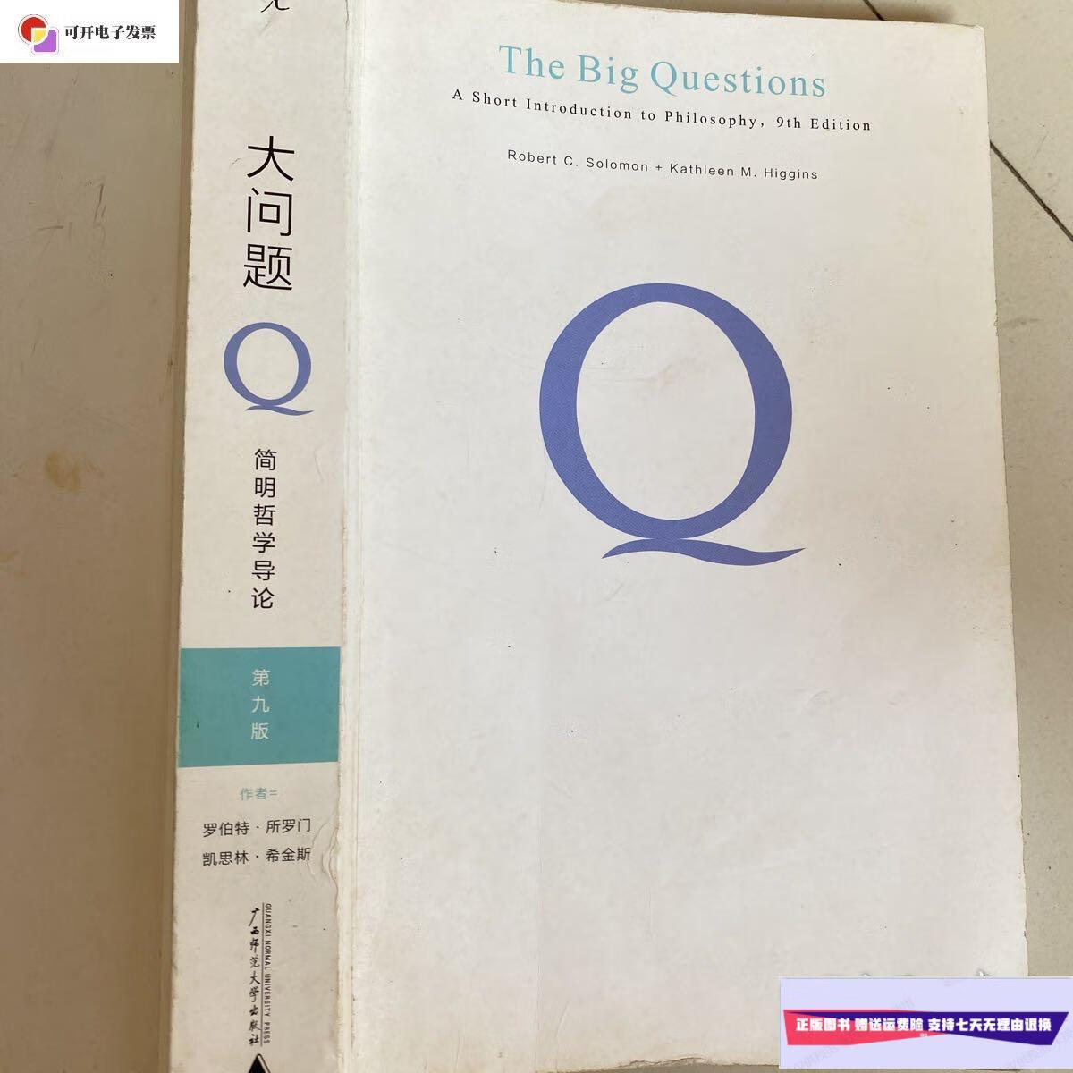 【二手9成新】大问题 (第九版) /罗伯特·所罗门 广西师范大学