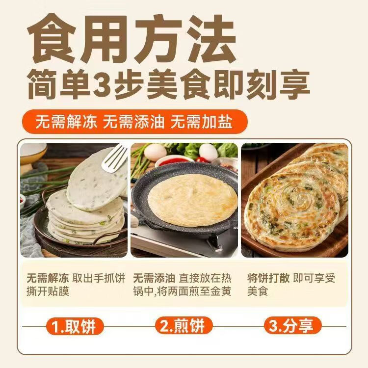 美粮坊老上海葱油饼手抓饼葱花饼半成品葱花饼早餐生鲜面点梅干菜饼 精装葱油饼 90g *20片