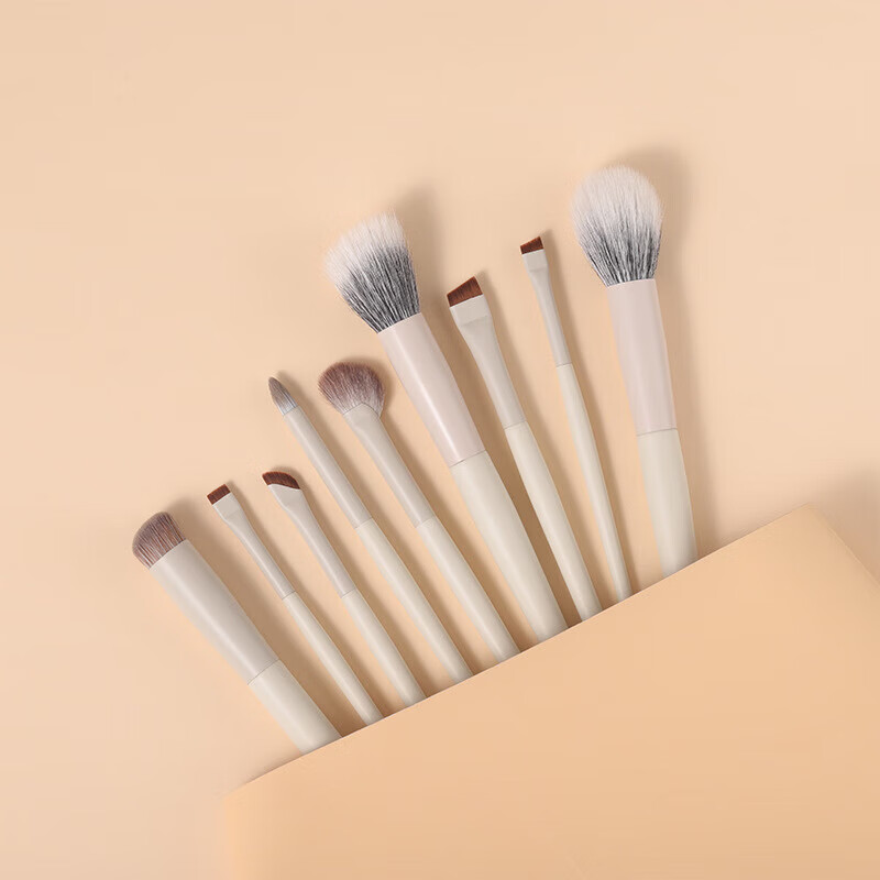 YAHLIGS云瓷化妆刷套刷镰刀眼线刷眼影刷散粉刷粉底刷腮红遮瑕刷美妆工具 化妆刷套刷 9支 云瓷