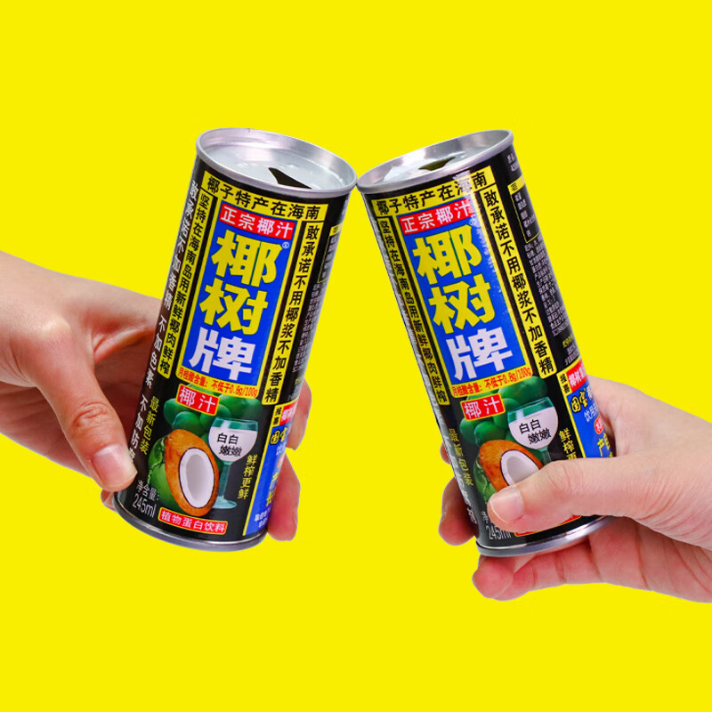 椰树牌正宗椰汁245ml*24罐装礼盒椰子汁水椰奶店果汁饮料 245ml×24罐