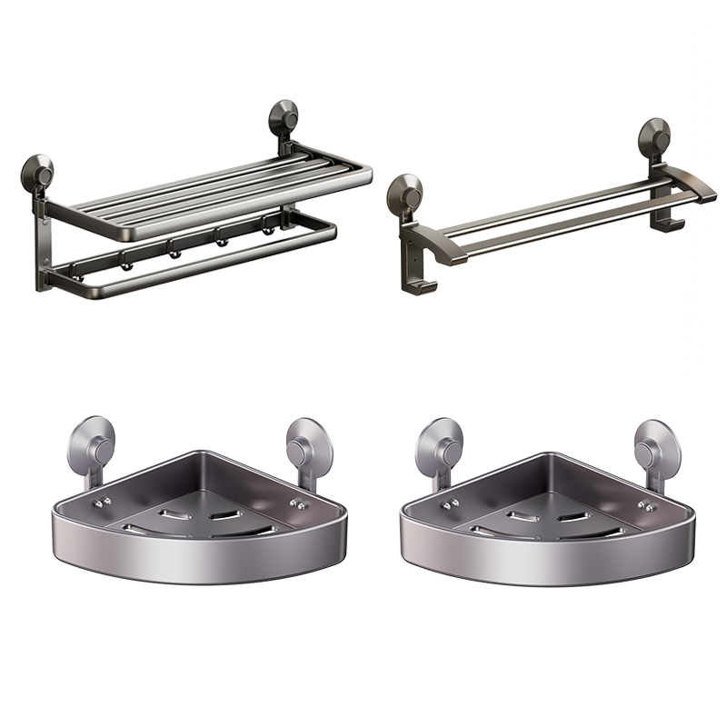太力吸盤衛(wèi)生間置物架免打孔浴室掛式上墻置物架毛巾浴巾紙巾盒墻角架