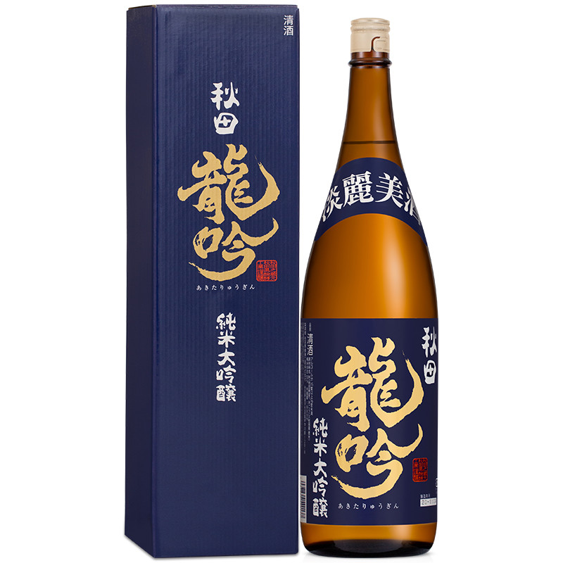 龙吟秋田纯米大吟酿清酒1.8L日式米酒礼盒装日本原装进口洋酒 单瓶