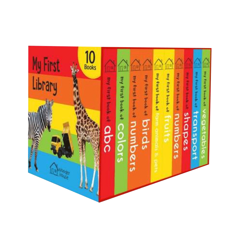 英文原版 my first library : boxset of 10 board books for kids