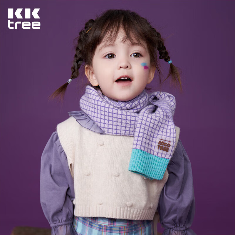 Kocotreekk树儿童围巾秋冬宝宝围脖保暖男童女童小孩婴儿防风针织脖套冬季