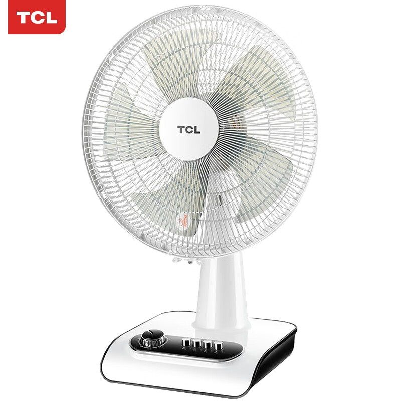 TCL台式电风扇家用客厅台扇卧室低噪风扇五叶大风量转页扇定时电扇12寸TFT30-20DD-5