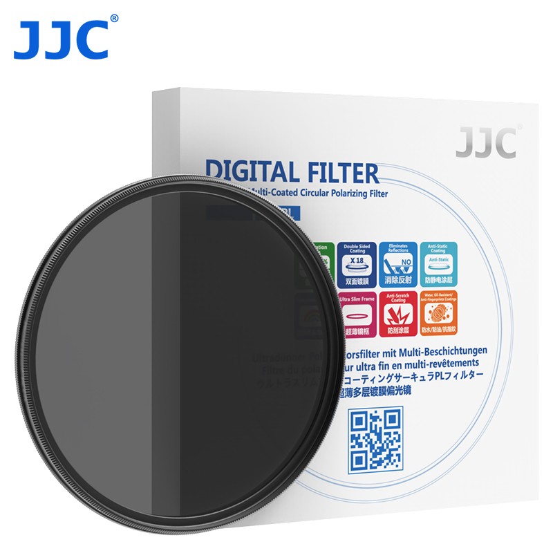 JJC 超薄偏振镜 cpl滤镜 82mm偏光镜 S+高清双面多层镀膜 增加色彩饱和度消除反光 风光摄影