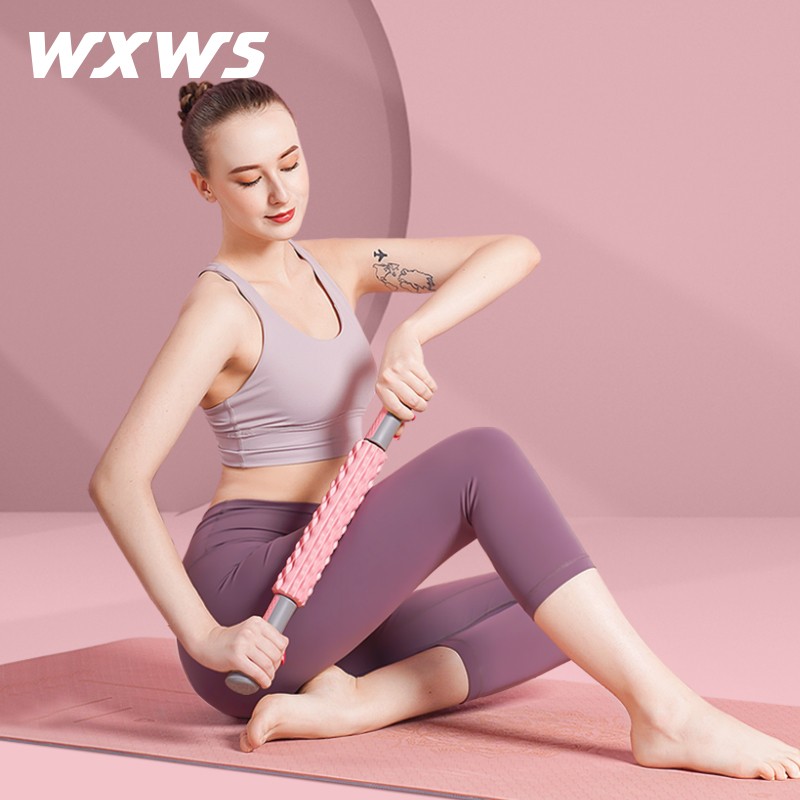 我形我塑 WXWS 肌肉放松按摩轴瑜伽健身按摩滚柱深层肌肉放松筋膜棍瑜伽柱升级款 公主粉