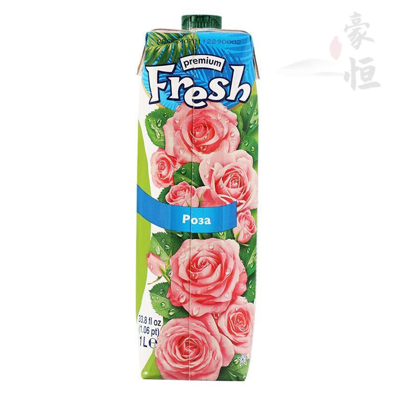 fresh鮮芬保加利亞玫瑰水歐洲進口玫瑰水飲料女士玫瑰水飲用 鮮芬玫瑰汁飲料1L*2瓶