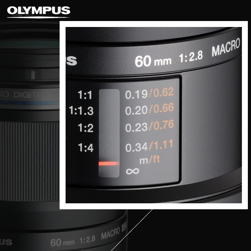 奥林巴斯(OLYMPUS)M.ZUIKO DIGITAL ED 60mm F2.8 Macro微距镜头微单镜头防尘防水溅主图2