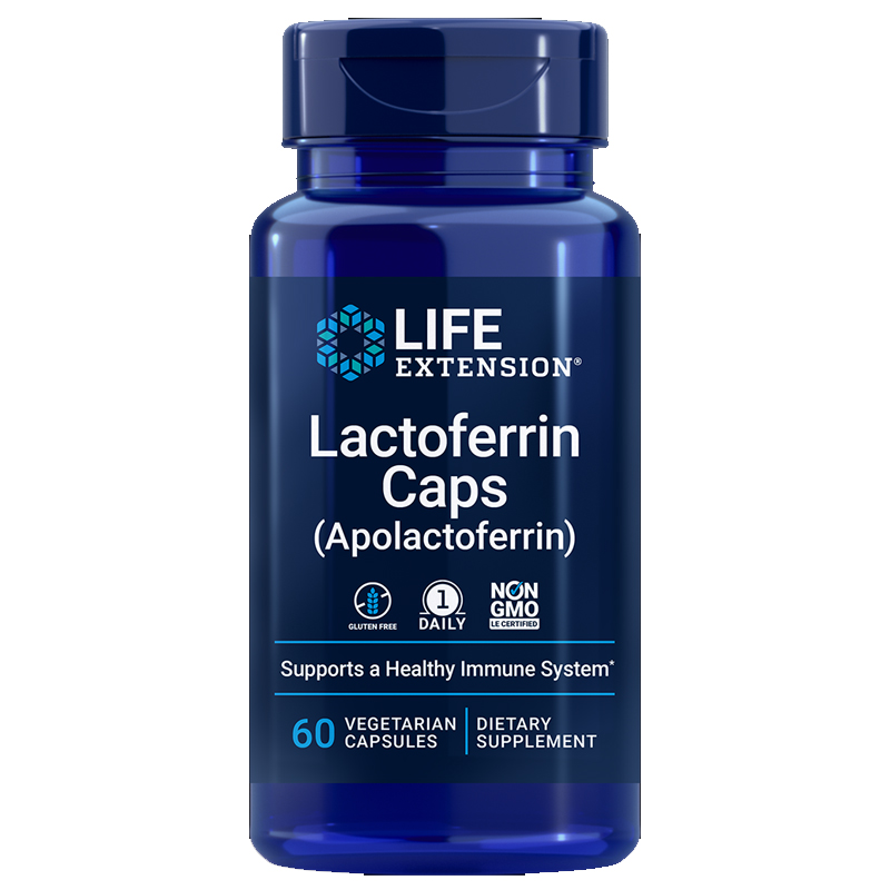 美国原装life extension lactoferrin乳铁蛋白胶囊铁无型免疫60粒 无
