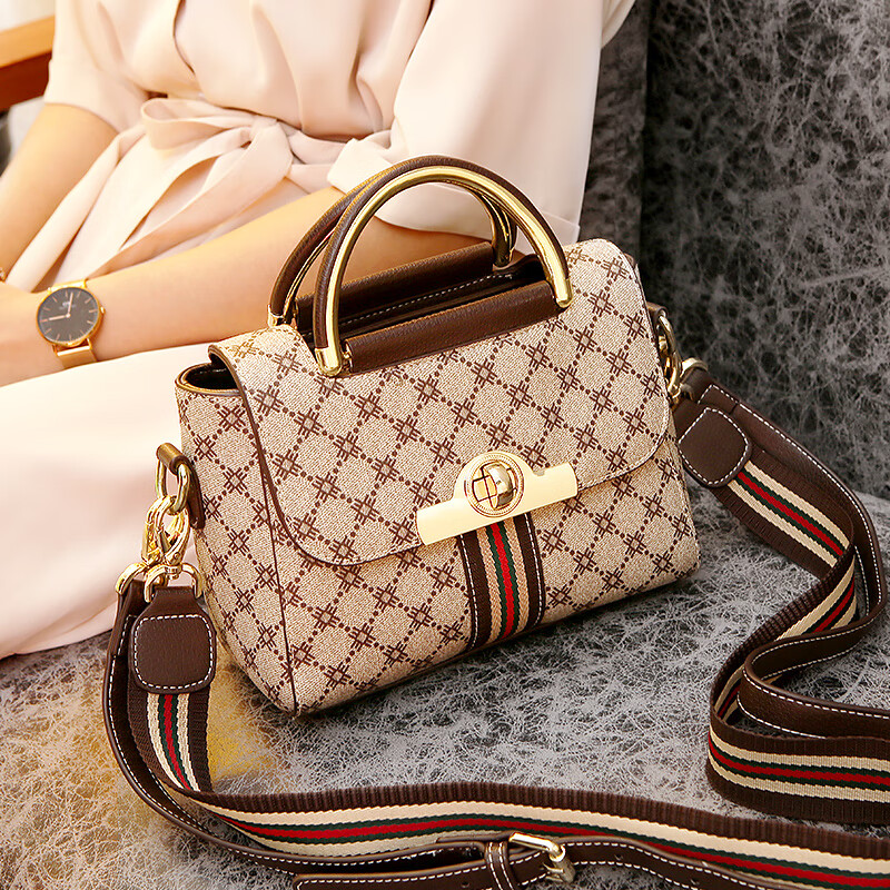 酷奇袋鼠包包女生包包酷奇女包斜挎包女包单肩包女手提小包520情人节礼物 酷奇咖色