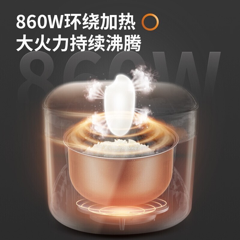 88877-九阳(Joyoung)电饭煲5L家用大容量电饭锅智能预约多功能大功率厚釜内胆煮饭锅5-8-10人 50FZ821【升级5L大容量柴火饭】-详情图