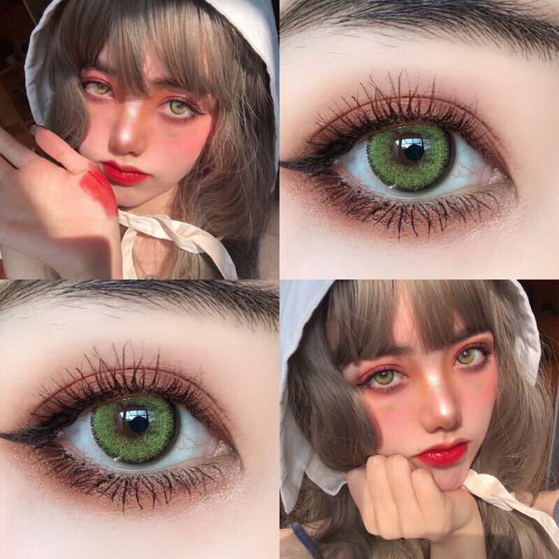 润瞳牛油果棕绿色美瞳14.