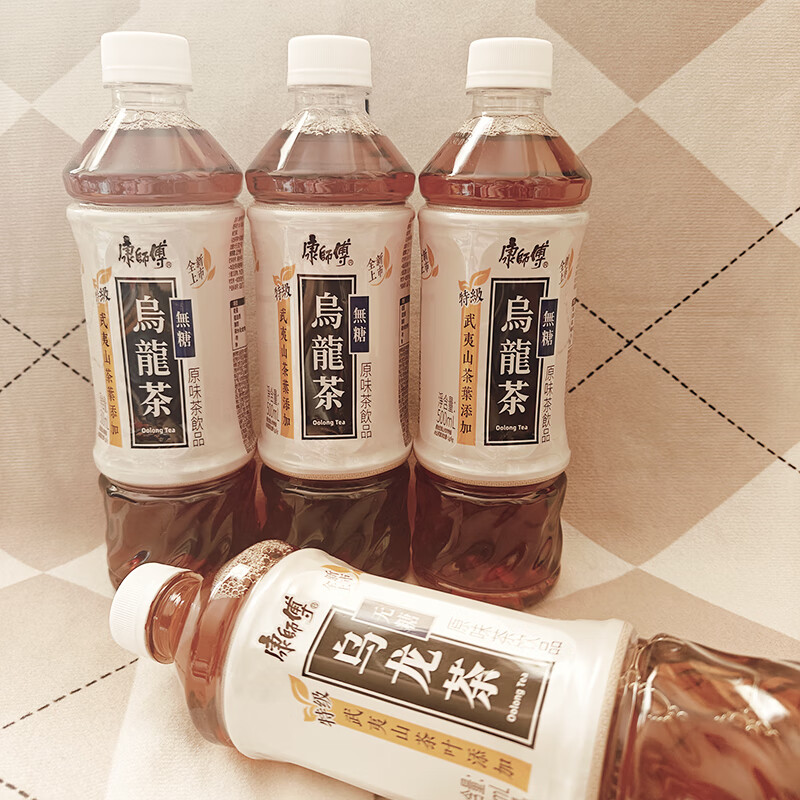 康师傅无糖乌龙茶原味茶饮品茶饮料解暑茶饮料聚会年货茶饮 500ml*5瓶