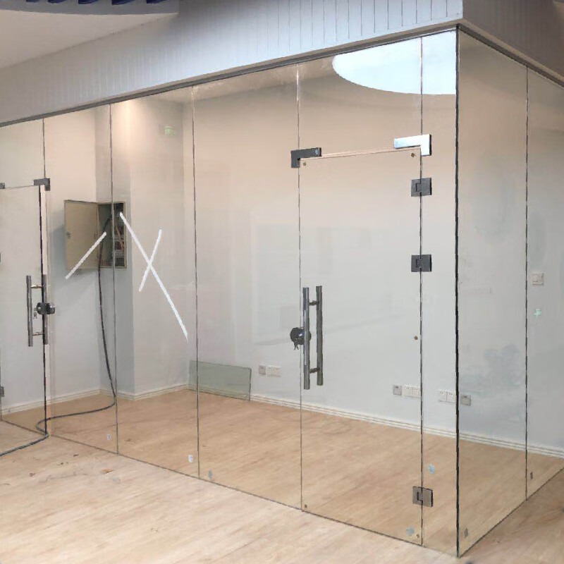 悌醒房间隔断墙板自己安装上海办公室玻璃隔断墙板双层百叶钢化橱窗定