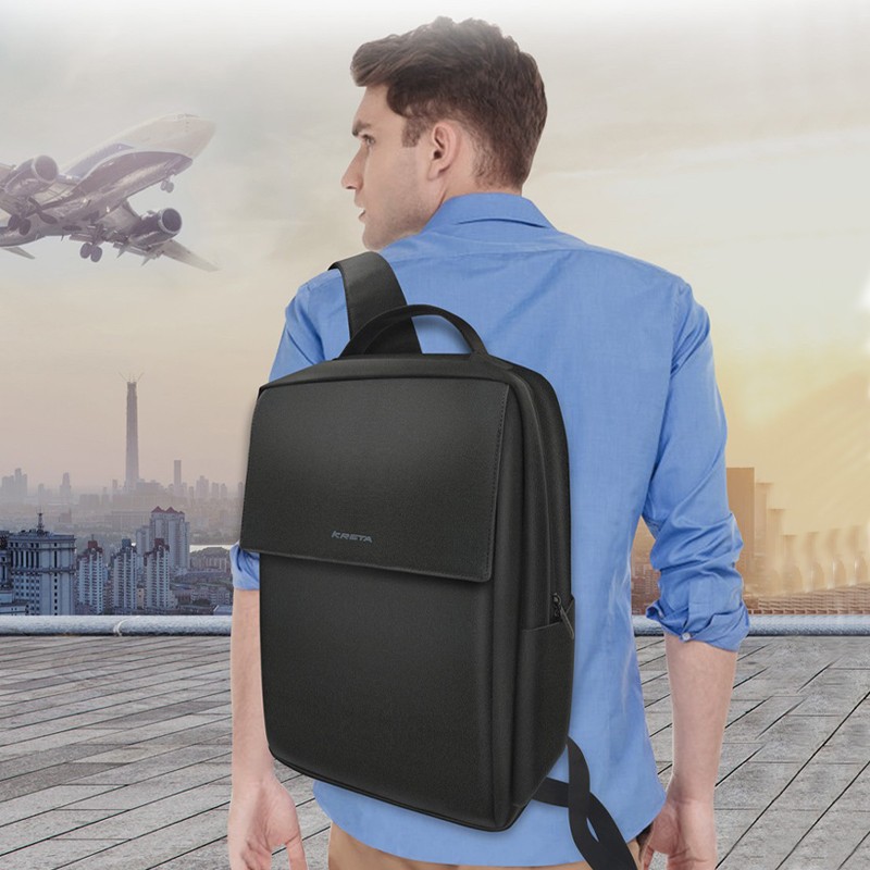 KRETA克里特商务背包14英寸休闲双肩背包笔记本电脑包 商务双肩包
