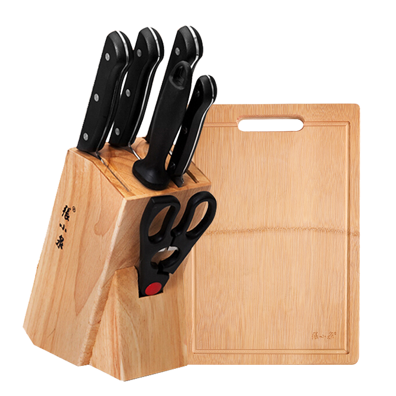 张小泉厨房菜板刀具套装8件套，绝佳性价比！
