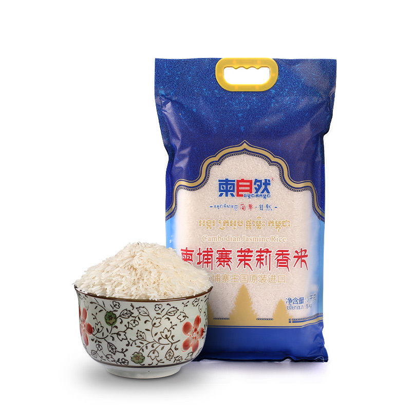 柬自然柬埔寨茉莉香米 原装进口大米10斤装籼米长粒香米5kg新米团购送礼