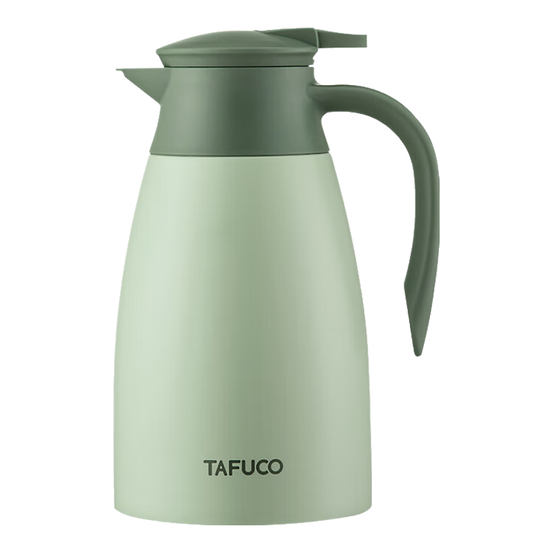 泰福高（TAFUCO）保溫壺316不銹鋼熱水瓶家用大容量暖水壺暖壺 T1268-青草綠-2.0L