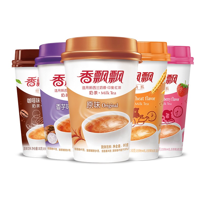 香飘飘 经典椰果奶茶红枣味80g*3杯