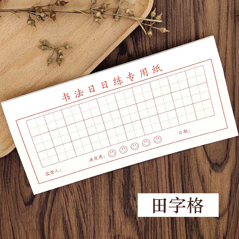 宸学文具米田方回字格自粘练字本日日练每日30字小学生打卡 横款