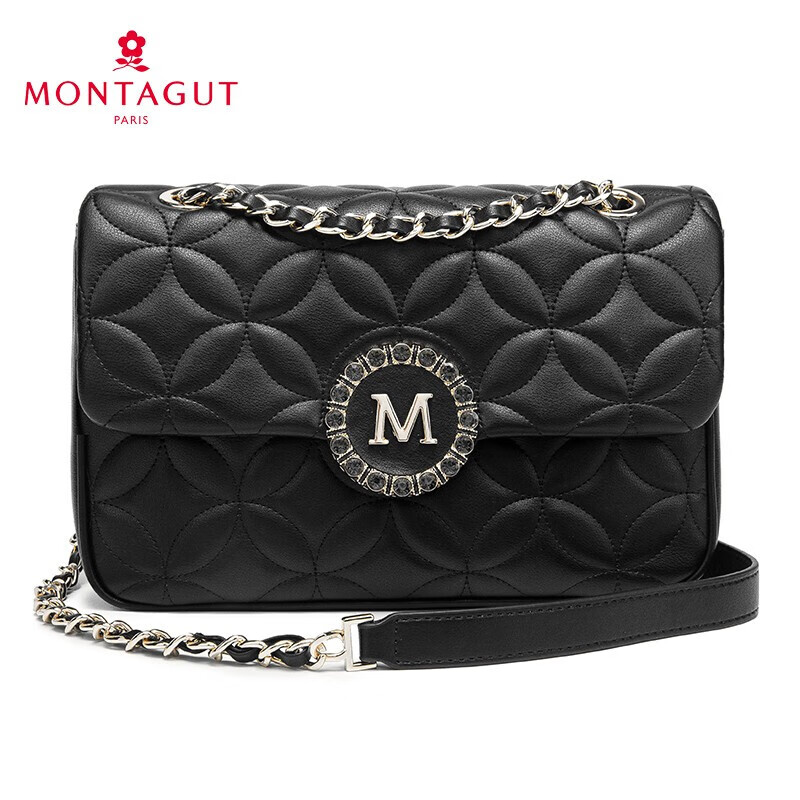 梦特娇(montagut)包包女包时尚单肩斜挎包百搭小香风链条包简约女士