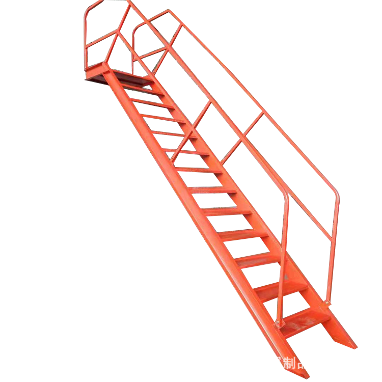 定制基坑爬梯斜梯工地涵洞施工安全爬梯标化双侧扶手爬梯基坑斜梯