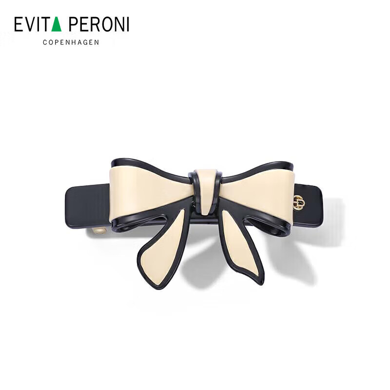 依慧达（Evita Peroni ）蝴蝶结发饰后脑勺发夹女气质一字夹马尾夹发卡生日礼物 米白色