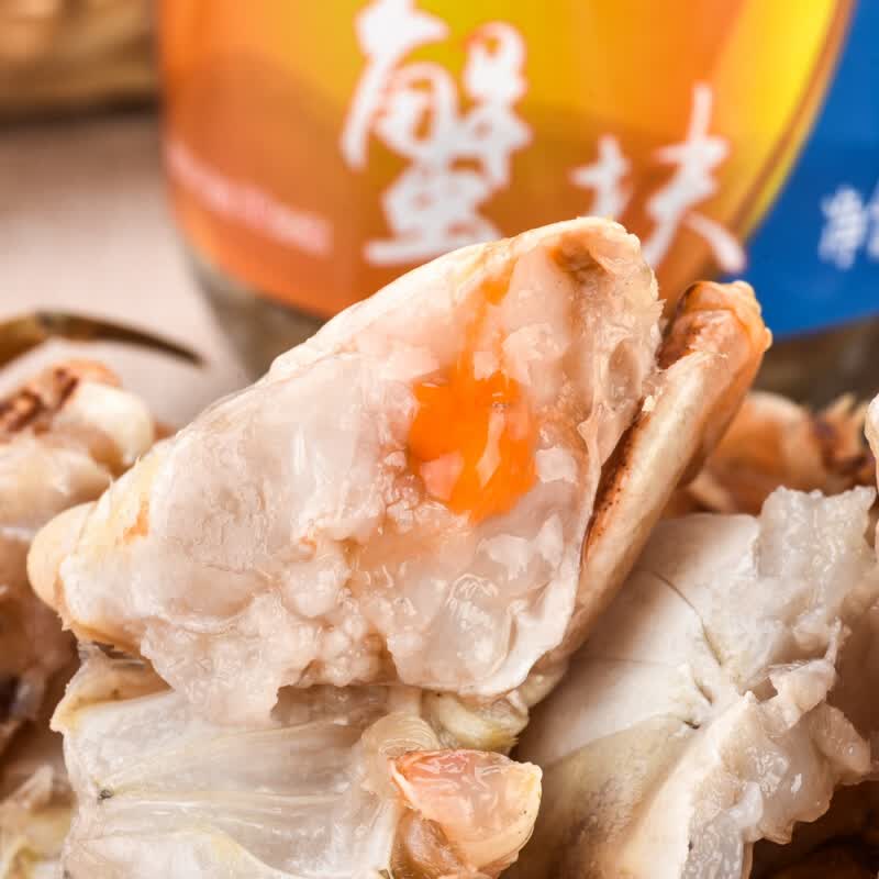 壹虎大叔宁波产醉蟹块1420g即食呛蟹腌制红膏蟹块生腌海鲜咸蟹醉蟹股罐