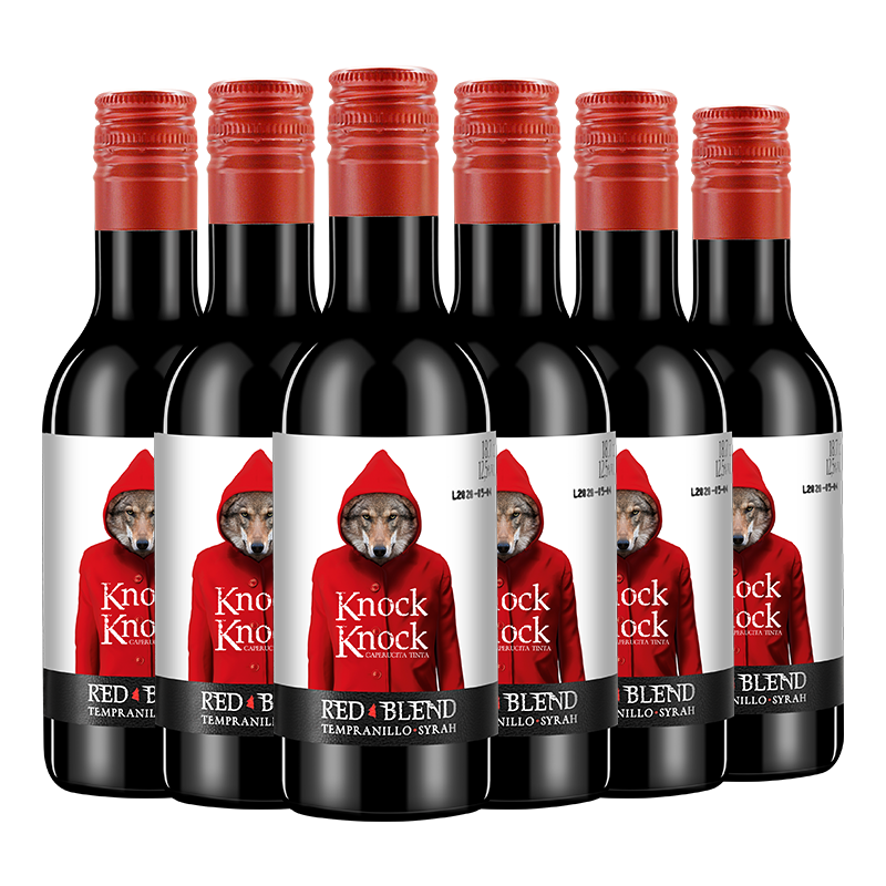 奥兰Torre Oria 小红帽葡萄酒 奥太狼干红葡萄酒187ml*6瓶 整箱装 西班牙进口红酒