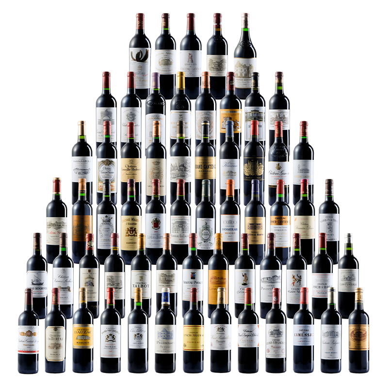 环球名庄 法国波尔多1855列级名庄2008年份收藏 ChateauLafite 列级庄收藏套装 干红葡萄酒750ml*61瓶