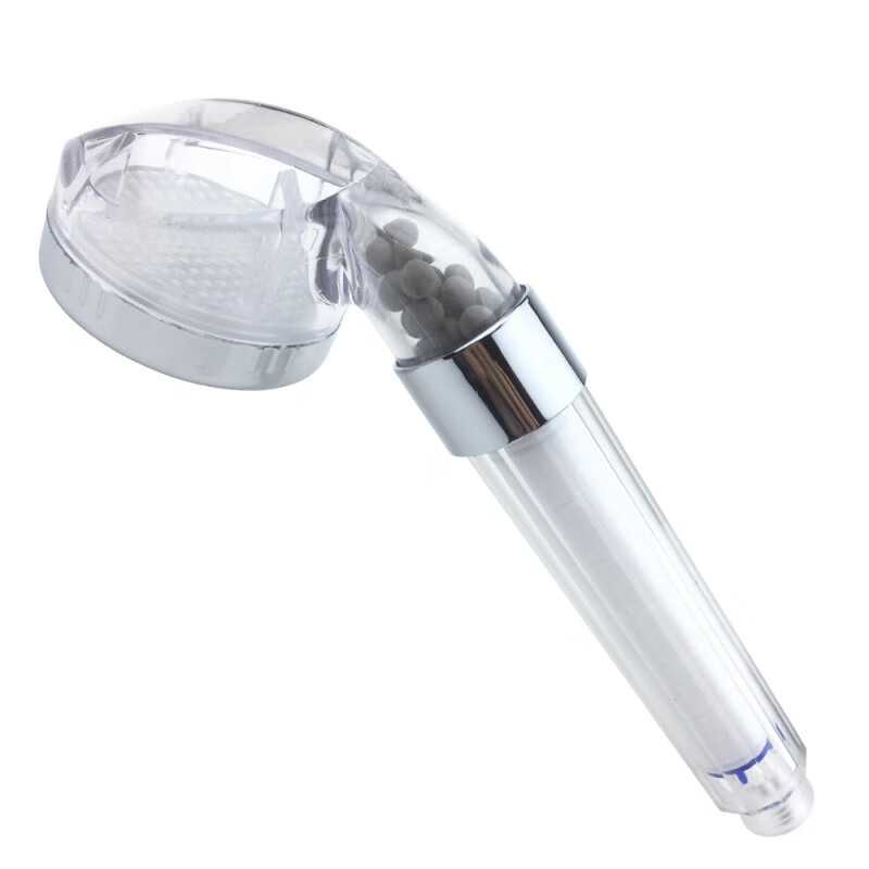 山头林村驭舵手持花洒喷头负离子增压塑料淋浴花洒过滤PP棉洗澡莲蓬头洗头 单个小号透明过滤花洒