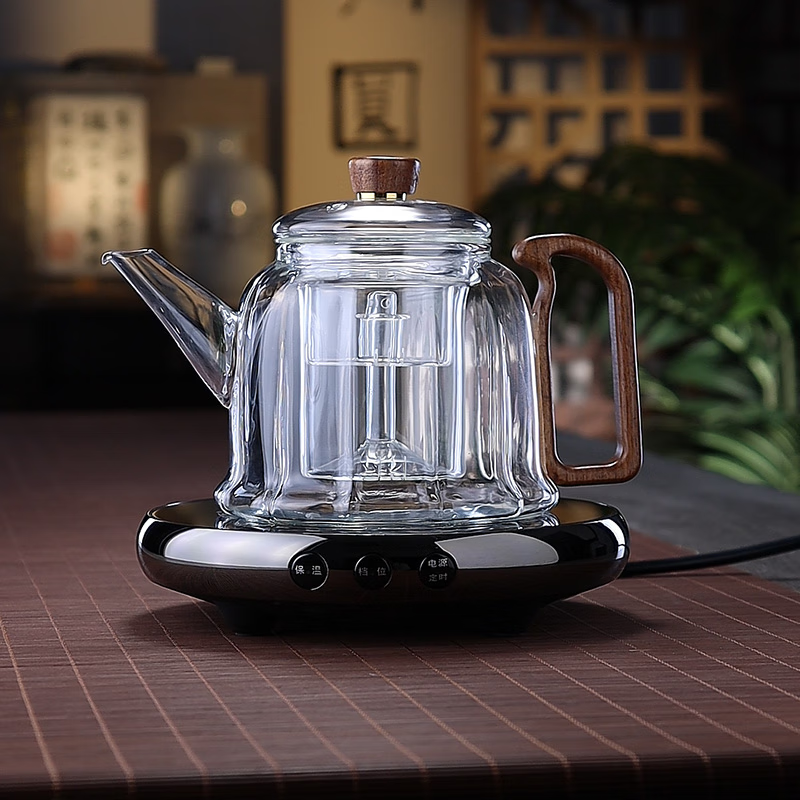 全度蒸煮一体玻璃茶壶加购耐热玻璃泡茶专用家用小型电陶炉煮茶套装 艾玛诗陶炉+透明凤鸣壶 900ml