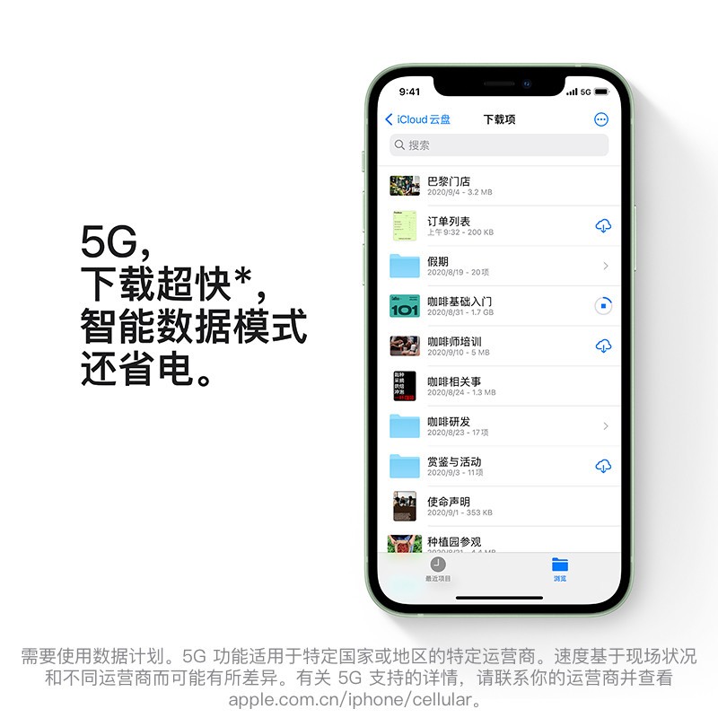 Apple 苹果12 iPhone 12 5G手机（ 白条12期分期可选）下单尊享豪礼 绿色 128G 标配 +(20W闪充套装）