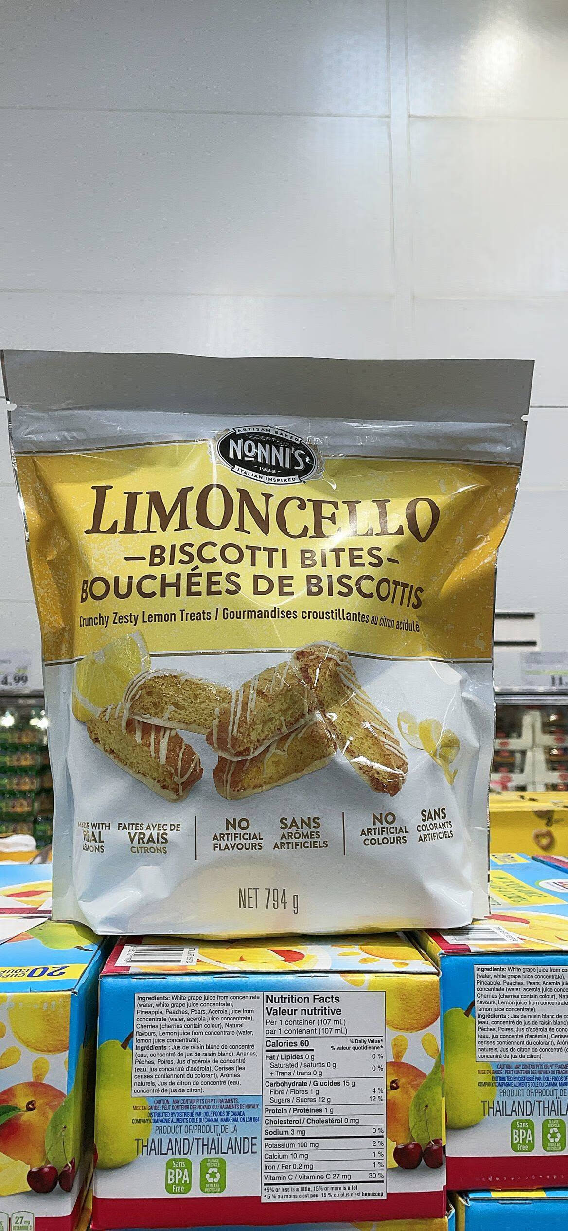 加拿大nonnislimoncello意大利柠檬饼干794克