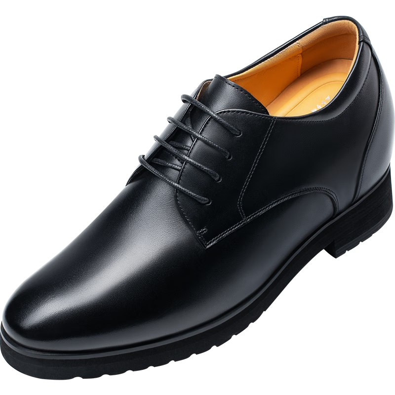 何金昌內(nèi)增高男鞋10CM男士商務(wù)正裝皮鞋軟牛皮輕便舒適隱形增高鞋 DX70H106G10黑色10CM 40 【標(biāo)準(zhǔn)皮鞋尺碼】