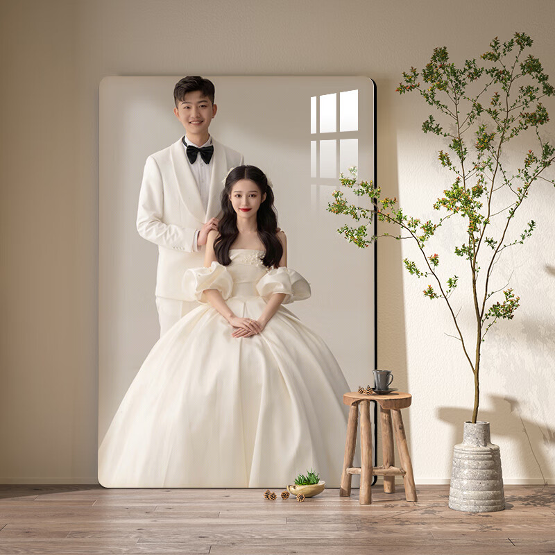 帝兰慕婚纱照相框挂墙定制洗照片水晶结婚照大尺寸照片放大打印组