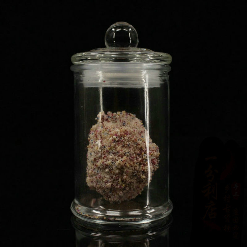 古玩杂项罕见夜光舍利子坚固瓶装七彩舍利增生彩舍利上品结缘 图片色