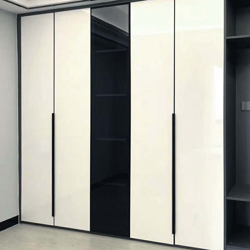 免打孔衣柜柜门封边拉手现代简约拇指f型铝合金橱柜抽屉隐形把手 300