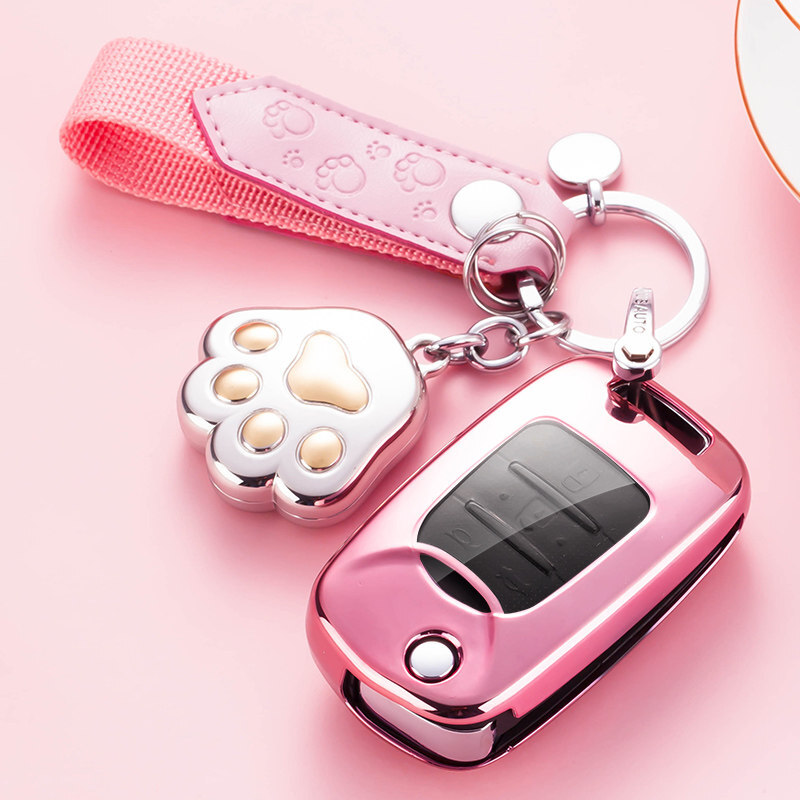 五菱宏光miniev钥匙套凯捷s3迷你马卡龙s1扣plus包mini壳车女 粉色(壳