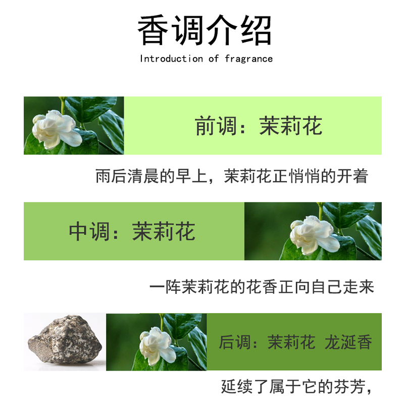 未知香 纯茉莉花香水女士持久淡香学生清新天然小众花香茉莉花茶味 茉莉50毫升香水
