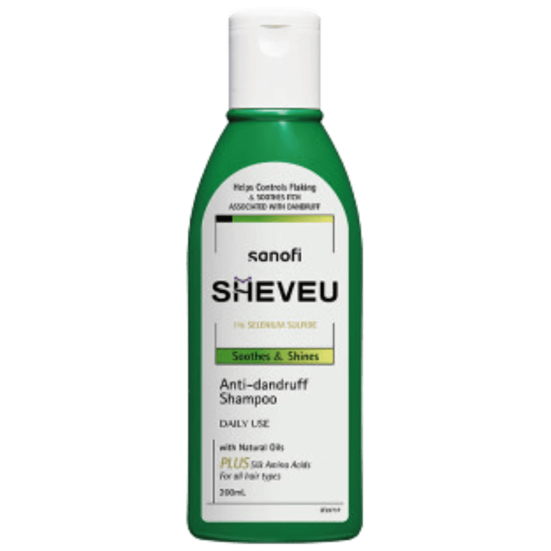 SHEVEU赛逸氨基酸绿瓶洗发水200ml*2二硫化硒去屑止痒控油敏感舒缓进口