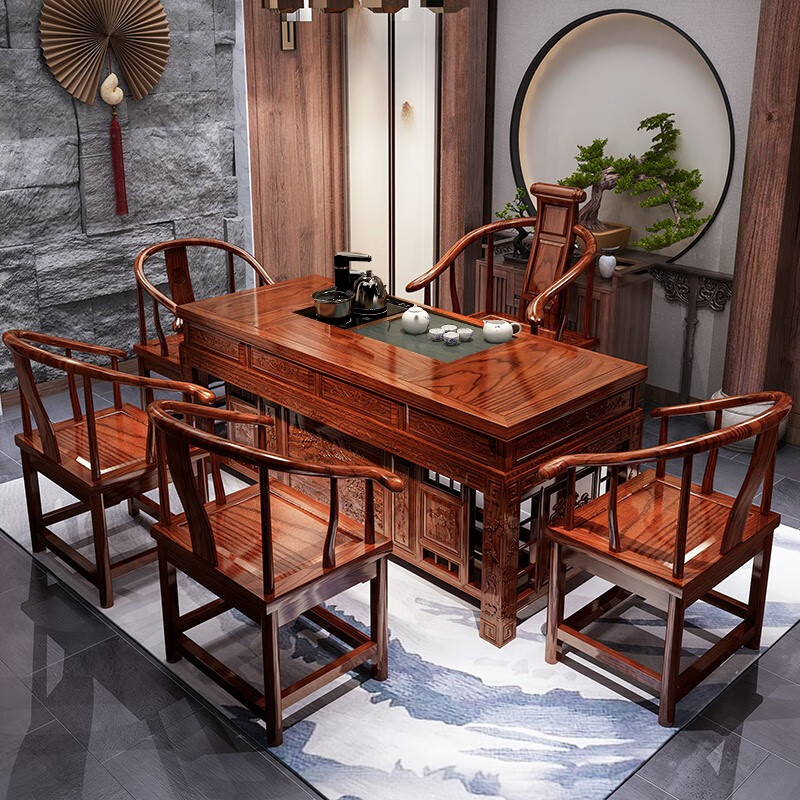 凡木匠 茶桌茶台桌 实木茶桌椅组合 阳台茶桌小 功夫茶几桌 茶台茶具