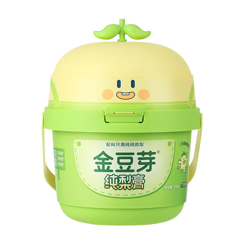 金豆芽純梨膏兒童無添加萌趣桶裝秋梨膏210g孕婦清潤養(yǎng)生孩子零食沖泡水