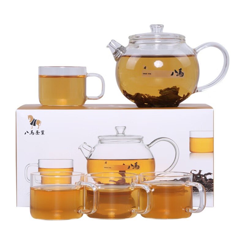 八马茶具 耐热玻璃茶壶茶杯 功夫茶具 茶具套装 一壶